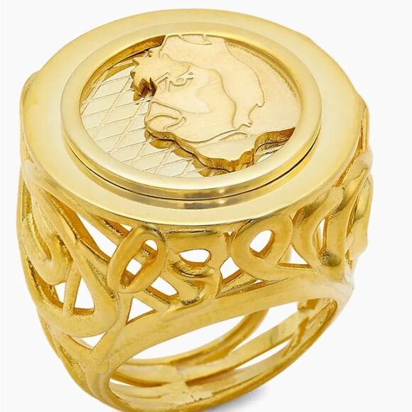 Women’s Mae and Lang 14 karat gold plated cocktail ring size 6 - Picture 1 of 7